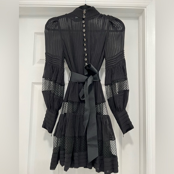 ZIMMERMANN Spliced Mesh Mini Dress US:4 - Picture 3 of 12